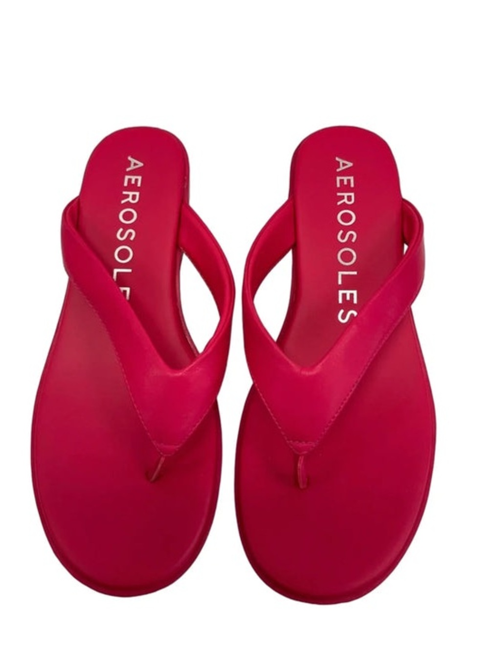 NWT Aerosoles Womans ISHA Virtual Pink 2” Wedge Thong Sandles (8M)